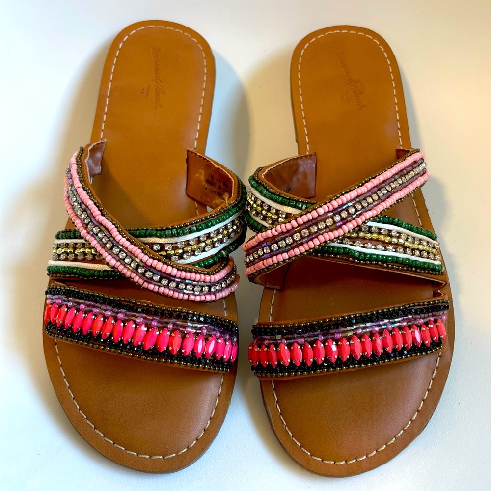 Universal Thread Zelma Beaded Slide Sandals